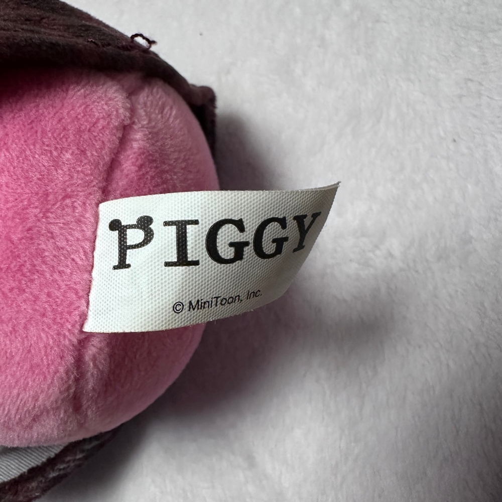Piggy MiniToon Plush Stuffed Animal Pink Brown Outfit 7" Toy - Picture 2 of 5